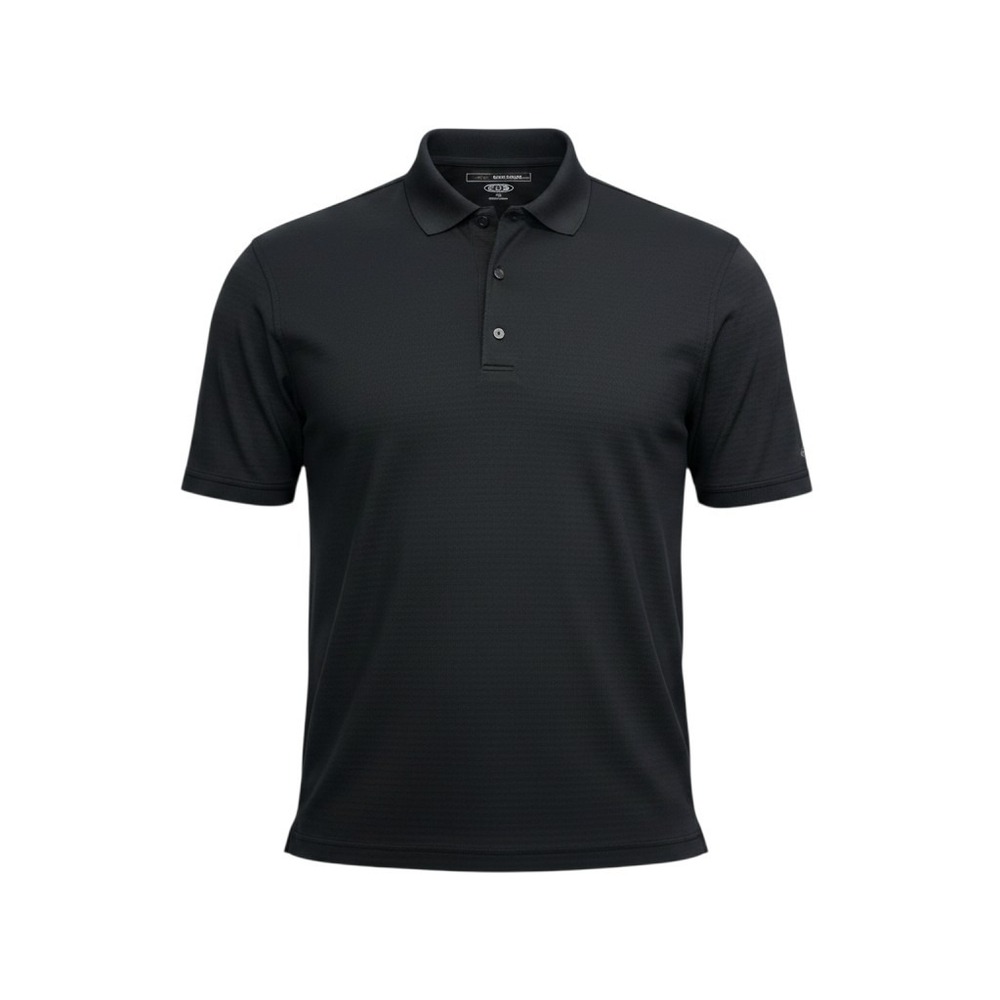 Greg Norman Mens Play Dry Golf Polo Shirt Black Short Sleeve Size Large L - Picture 2 of 9